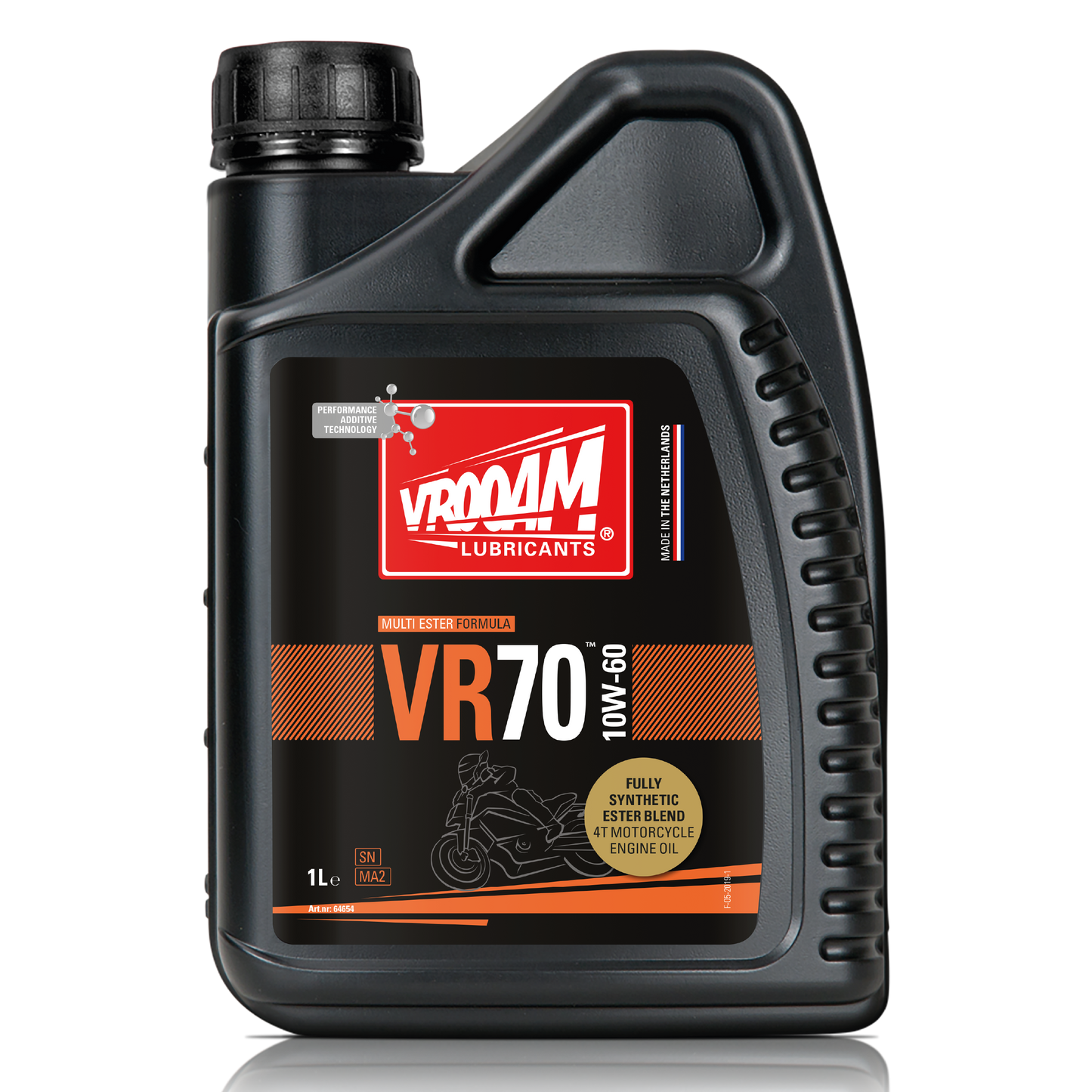 VROOAM VR70 Fully Synthetic Ester Blend 4T Motorcycle Engine Oil SAE 10W-60