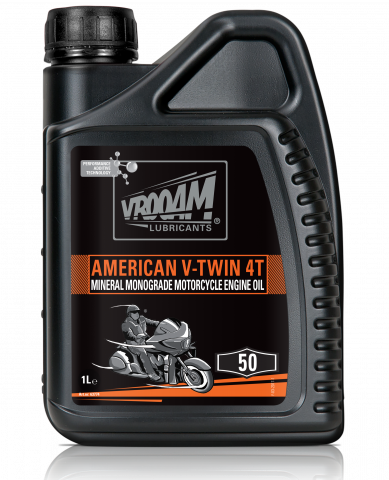 American V-Twin Mineral Monograde Motorcycle Engine Oil SAE 50 12x1L (only sold per carton)