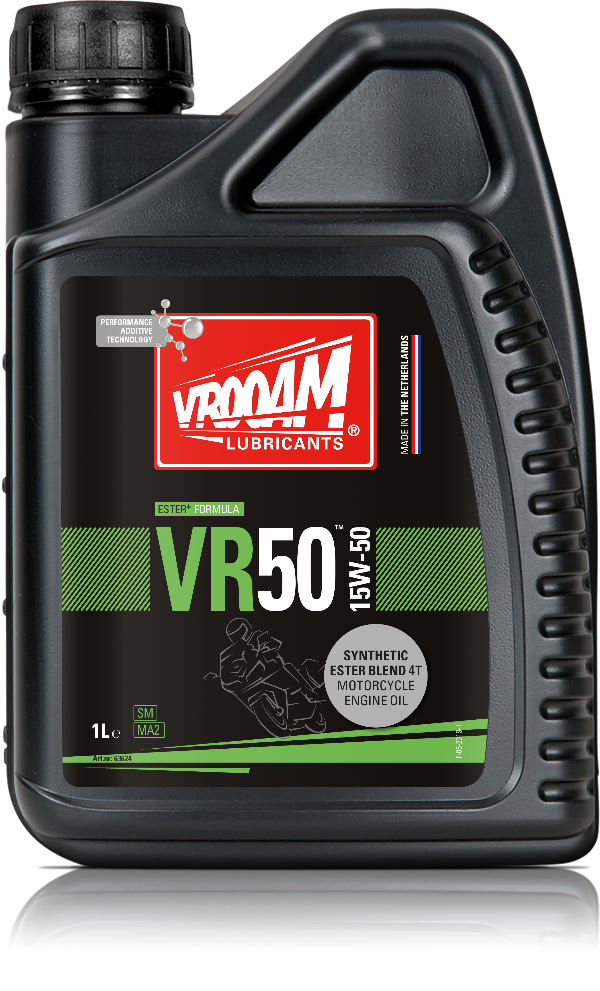 VR50 Synthetic Ester Blend 4T Motorcycle Engine Oil SAE 15W-50 12x1L (Only sold per carton)