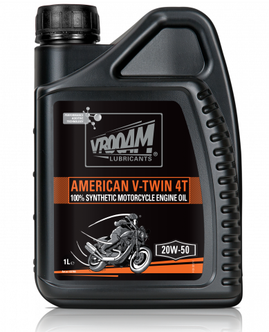 American V-Twin  100% Synthetic Motorcycle Engine Oil SAE 20W-50 12x1L (only sold per carton)